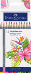 Faber-Castell Creioane colorate acuarela FABER-CASTELL Goldfaber Aqua Tropical Blossom, 12 culori/set, FC114610
