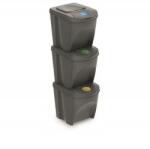 Prosperplast Sortibox 3 x 25 l szürke hulladékgyűjtő (PRO-IKWB20S3-405U)