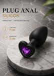 Guilty Toys Plug Anal din Silicon cu Cristal Inima, Waterproof, 7 cm