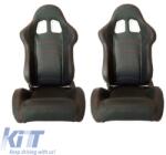  Apollo Sport kagylóülés PVC fekete, piros varrással, pár (2 db) (CGRPAR6034387)