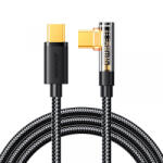 JOYROOM Cablu Date si Incarcare USB-C - USB-C Joyroom S-A6 Angled, 100W, 1.2m, Negru - gsmboutique