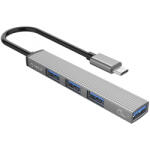 ORICO Hub USB-C Orico AH-A13, 1 x USB-A 3.0 - 3 x USB-A, Gri - gsmboutique