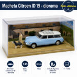 ATLAS Macheta Citroen ID 19 Diorama, scara 1: 43, Atlas, bleu cu alb, cu figurina veterinar si caine (2971-8074)