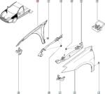 Original Renault Aripa fata dreapta LAGUNA III ORIGINAL RENAULT 631000032R (631000032R)