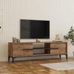 FDY Comoda TV Eslora, culoare stejar-antracit, 160 x 34.6 x 45 cm