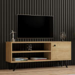 FDY Comoda TV Wisona, culoare stejar, 120 x 29 x 50 cm