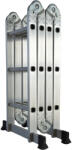 Mesterino Scara multifunctionala din aluminiu cu balama 4X3 trepte MESTERINO TOOLS MTJL201-4X3, 3.6 metri, greutate maxima 150 kg (mst-MTJL201-4X3)