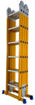 Mesterino Scara multifunctionala din fibra de sticla MESTERINO TOOLS MTJL-406B, 4x6 trepte, 6.96 metri, greutate maxima suportata 150 kg (mst-MTJL-406B)
