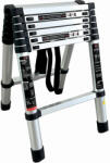 MESTERINO Scara telescopica din aluminiu dubla MESTERINO TOOLS JL-101-2X2.0, 2+2 metri, 2x7 trepte, greutate maxima 150 kg (mst-JL-101-2X2.0)