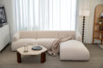 Roke Canapea Trentino, 920 x 1850 mm, tapiterie de culoare beige organic (DF-MGL_M159) Canapea