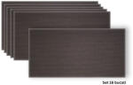 Naimeed Company Set 16 panouri decorative flexibile din praf de piatra D7346, ignifuge, strat ceramic UV, 1200x600x2 mm, Gri antracit (DF-D7346)