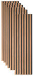 Naimeed Company Pachet 6 buc - Panou acustic lamelar din MDF cu pasla fonoabsorbanta, D7100, 2700 x 300 x 18 mm, Stejar Natur (DF-D7100)