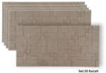 Naimeed Company Set 10 panouri decorative flexibile din praf de piatra D7364, ignifuge, strat ceramic UV, 1200x600x2 mm, Maro deschis (DF-D7364)