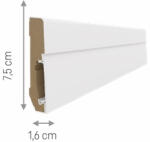 VOX Plinta MDF VOX Estilo pentru parchet, decor Alb - 2400 75 16 mm (DF-6043677)