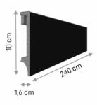 VOX Plinta PVC VOX Espumo pentru parchet, decor Negru - 2400 100 16 mm (DF-3027491)