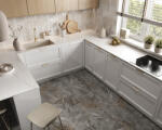 Vilo Parchet SPC Vilo Stone rezistent la apa, decor Marmura Bej - 1, 44 mp cutie (4 placi), 600 600 5 mm, clasa R10 (DF-6067237)