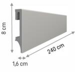 VOX Plinta PVC VOX Espumo pentru parchet, decor Gri Inchis - 2400 80 16 mm (DF-3027659)