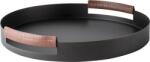 KnIndustrie Tavă de servire Live/Ly 50 cm cu mânere din piele (GL314LL) Tava