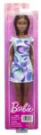 Barbie Papusa Barbie Bruneta cu rochie multicolora Papusa