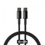 Baseus Cablu Date si Incarcare USB-C - USB-C Baseus Tungsten Gold, 100W, 1m (Negru)