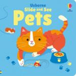 Usborne Slide and See Pets - Carte pentru copii 6+ luni, Usborne (9781835404263)