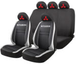 AutoHelix MSA Set Huse Scaune Universale HLX4 Compatibile cu Mitsubishi - Negru/Gri (GRO10)