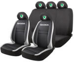 AutoHelix MSA Set Huse Scaune Universale HLX4 Compatibile cu Skoda - Negru/Gri (GRO16)