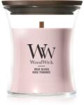 WoodWick Rose Blush lumânare parfumată cu fitil din lemn 85 g