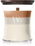 WoodWick Trilogy Café Macchiato lumânare parfumată cu fitil din lemn 275 g
