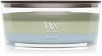 WoodWick Trilogy Verdant Woods lumânare parfumată cu fitil din lemn 453.6 g