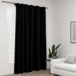 vidaXL 2 db fekete vászonhatású sötétítőfüggöny kampókkal 290 x 245 cm (321159VidaXL)