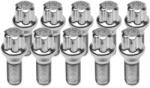 TPI kerékcsavar, 10 db, kúpos, 17 mm, virágmintás, M14 × 1, 25, 45 mm, ezüst (7777045-TPI_10)