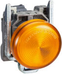 Schneider Harmony XB4 - XB4BV65 - komplett fém BA9s foglalatos jelzőlámpa, Ø22, 250V, narancssárga (XB4BV65)