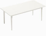 HomCom Masă pentru 8 persoane, Masă modernă de bucătărie cu picioare din lemn masiv, 180 cm, crem | Aosom Romania (83A-460V90CW)