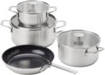 KitchenAid Set Oale si Tigai KitchenAid din Otel Inoxidabil, 4 piese, Inductie, Argintiu (CC010355-001)