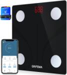 GRIFEMA Cantar digital GRIFEMA cu Bluetooth, masuratori BMI si grasime corporala, negru (GA2001) Cantar baie