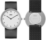 Braun Ceas analogic Braun BN0281GYBKG, 38 mm, cadran alb, bratari din silicon gri si negru (BN0281GYBKG) Ceas