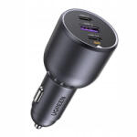 UGREEN EC705 autós töltő, USB + 2x USB-C, 130 W + 1m 5A kábel - notebook