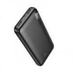 hoco. J128 powerbank, külső akkumulátor, fekete (10000mAh, 10W, 2 x USB-A, 1 x USB-C)