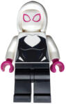 LEGO® Minifigurák Ghost-Spider / Spider-Gwen (Gwen Stacy) - Black Legs, White Basic Smooth Hood, Magenta Hands sh1030 (sh1030)