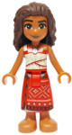 LEGO® Minifigurák Moana (Sienna) - Mini Doll, Red and White Top, Red Long Skirt, Dark Brown Hair moa007 (moa007)