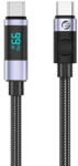 ORICO Cablu USB Orico LDC2C 100W USB Type-C - USB Type-C 1.5m negru cu display (LDC2C-15-BK) - vexio