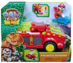 Spin Master Paw Patrol Paw Patrol si dinozaurii, Masina de pompieri a lui Marshall, vehicul cu figurina deluxe Figurina
