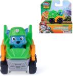 Spin Master Paw Patrol Paw Patrol si dinozaurii, Rocky, mini-vehicul cu figurina Figurina