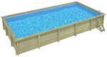 Atlana Fa épített medence 1020x520x145 cm téglalap alakú úszómedence, kék belső fóliával, betonhoz csavarozott tartókonzolokkal