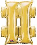  Arany Gold mini fólia lufi hashtag ikon 33 cm - pepita - 219 Ft