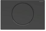 Geberit Clapeta actionare rezervor wc cu spalare start-stop, negru mat cu inel negru lucios , Geberit Sigma10 (115.758.16.5)