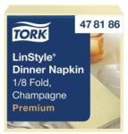 Tork Șervețele de masă, compostabile industrial, pliate 1/8, cu un singur strat, 39x39 cm, Premium, TORK „LinStyle, șampanie, 50 buc
