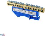 Schelinger sorkapocs DIN-sínre 125A 500V, kék, 14 x 6 mm, 1 modul BM-A18-TBI-8X12-14P-NI (BM-A18-TBI-8X12-14P-NI)