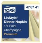 Tork Șervețele de masă, compostabile industrial, pliate 1/4, cu un singur strat, 39x39 cm, Premium, TORK „LinStyle, șampanie, 50 buc